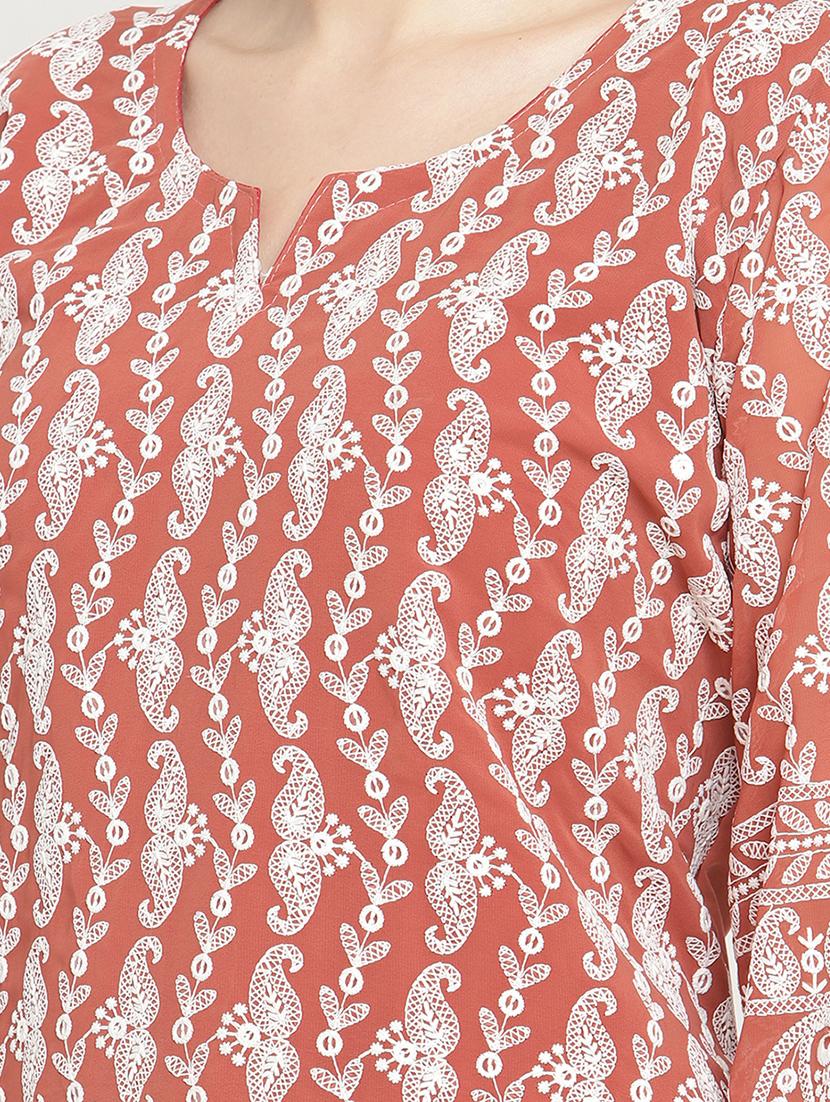 peach cotton suit set - 18313338 - Standard Image - 4