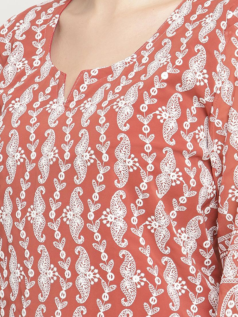 peach cotton suit set - 18313342 - Standard Image - 4