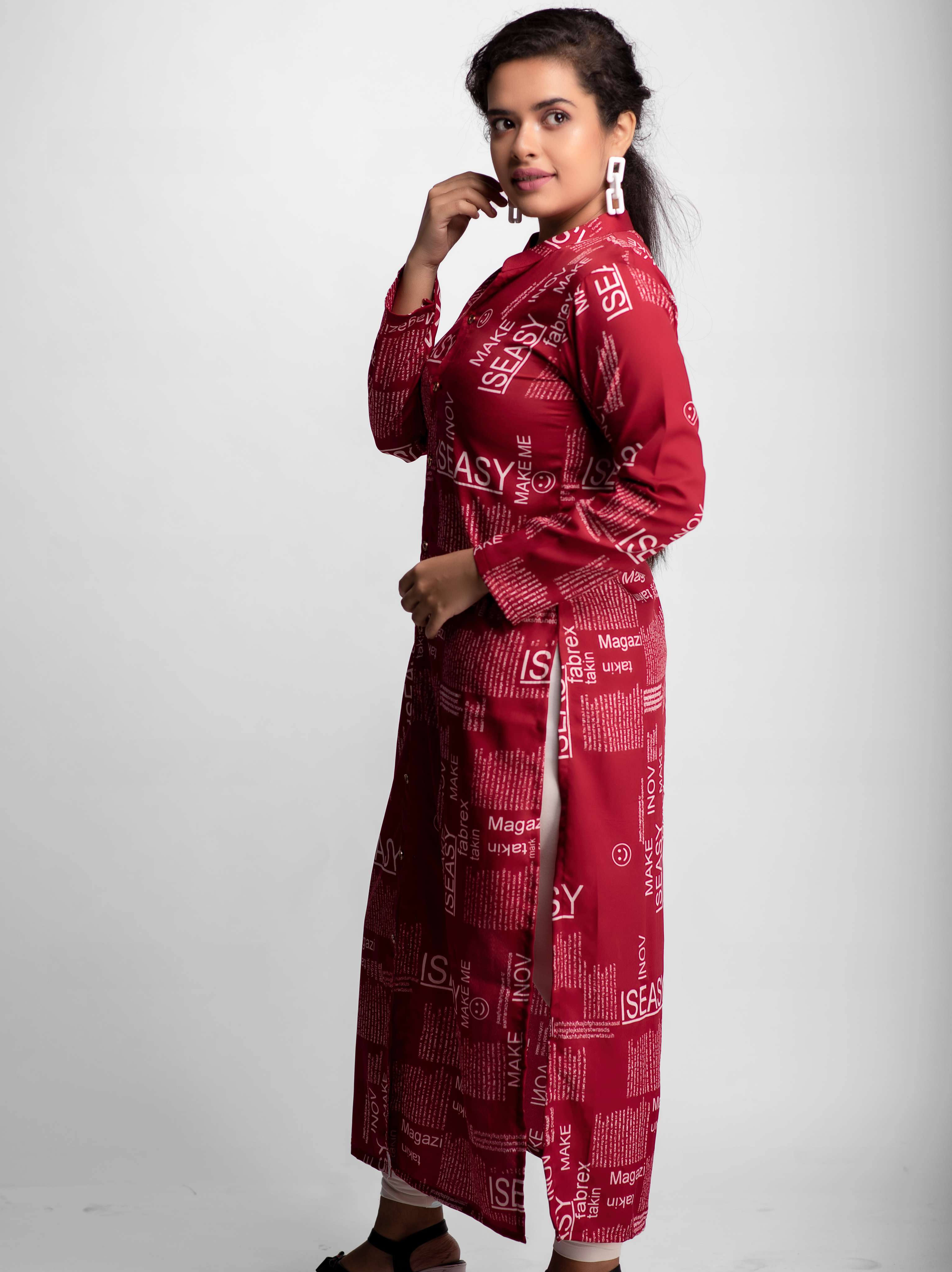 women's front slit kurta - 18313470 -  Standard Image - 4