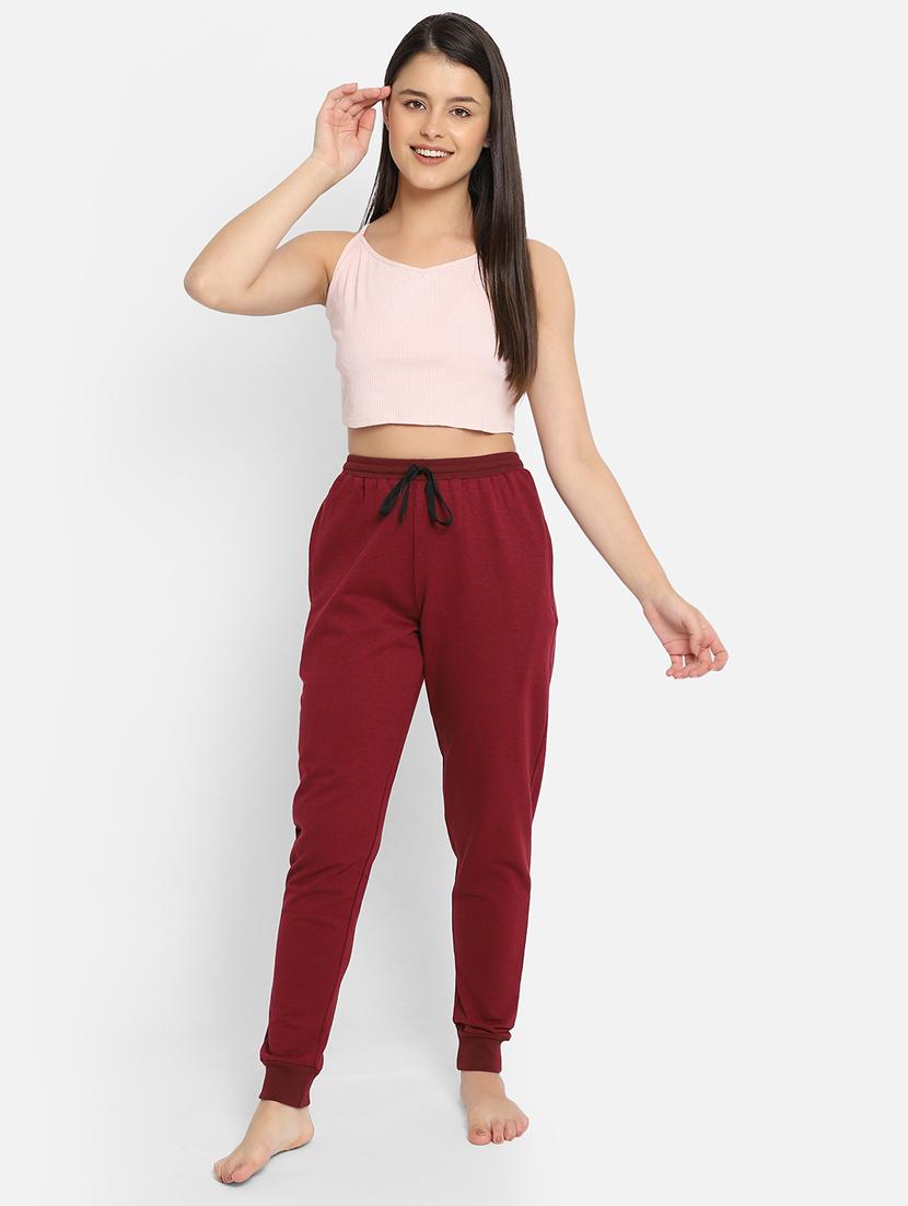 drawstring waist solid pajama - 18313602 - Standard Image - 4