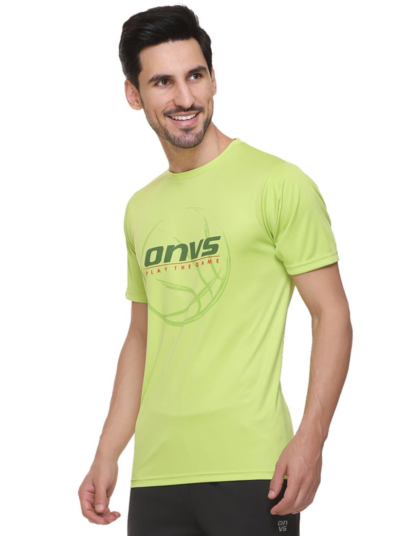 green chest-printed t-shirt - 18314597 - Standard Image - 1