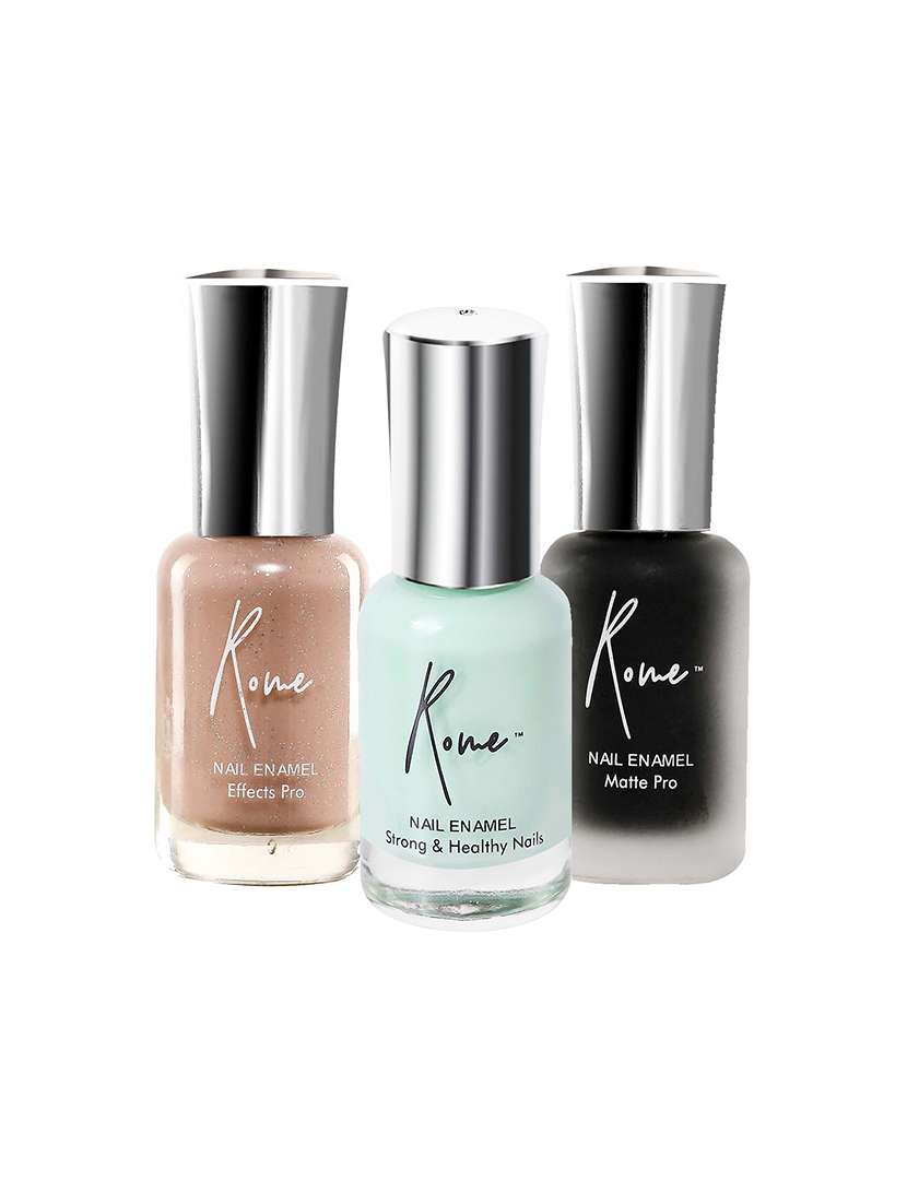 set of 3 strong & healthy, matte pro & effects pro nail enamel