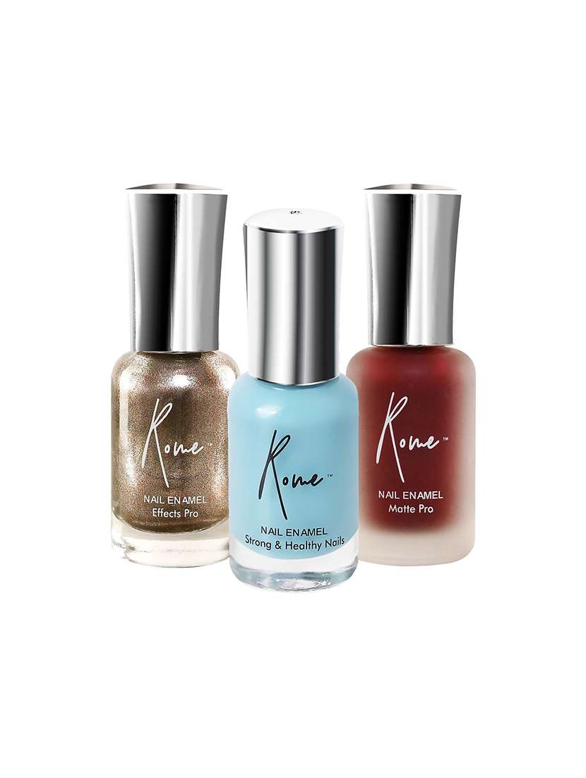 set of 3 strong & healthy, matte pro & effects pro nail enamel