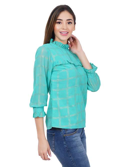 women's straight round neck top - 18315044 -  Standard Image - 0