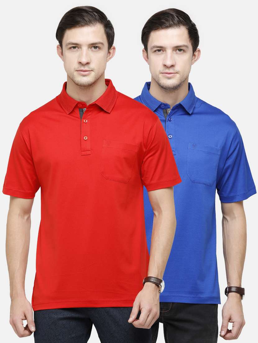 set of 2 solid polo t-shirt