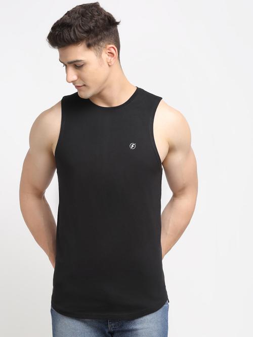 black solid vest - 18315810 - Standard Image - 0