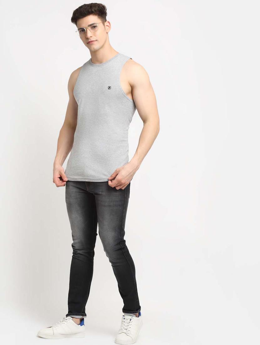 grey solid vest - 18315813 - Standard Image - 4
