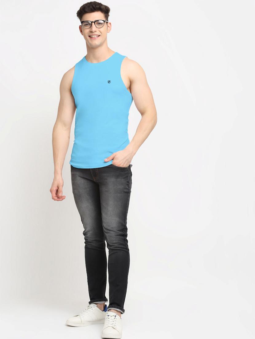 turquoise solid vest - 18315821 - Standard Image - 4