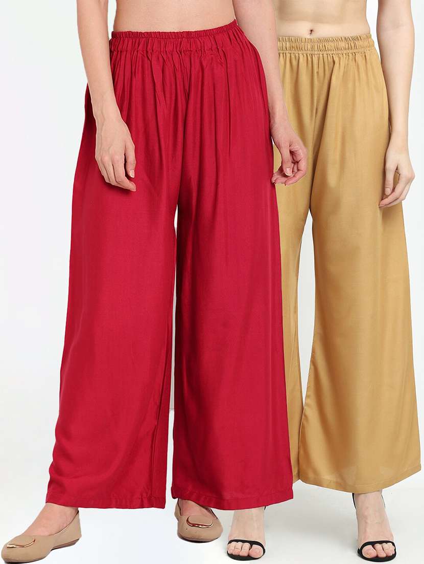pack of 2 mid rise palazzo