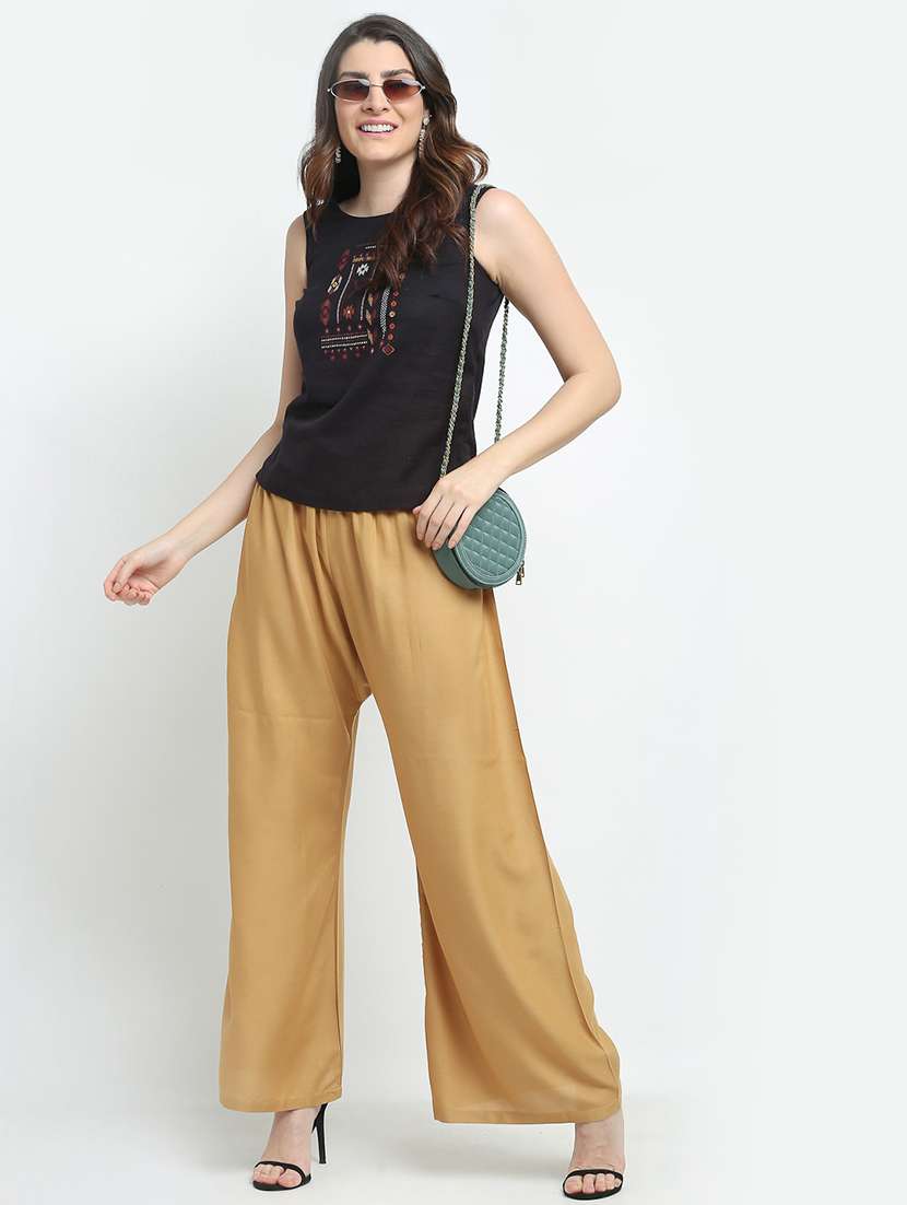 pack of 2 mid rise palazzo - 18316118 -  Standard Image - 4