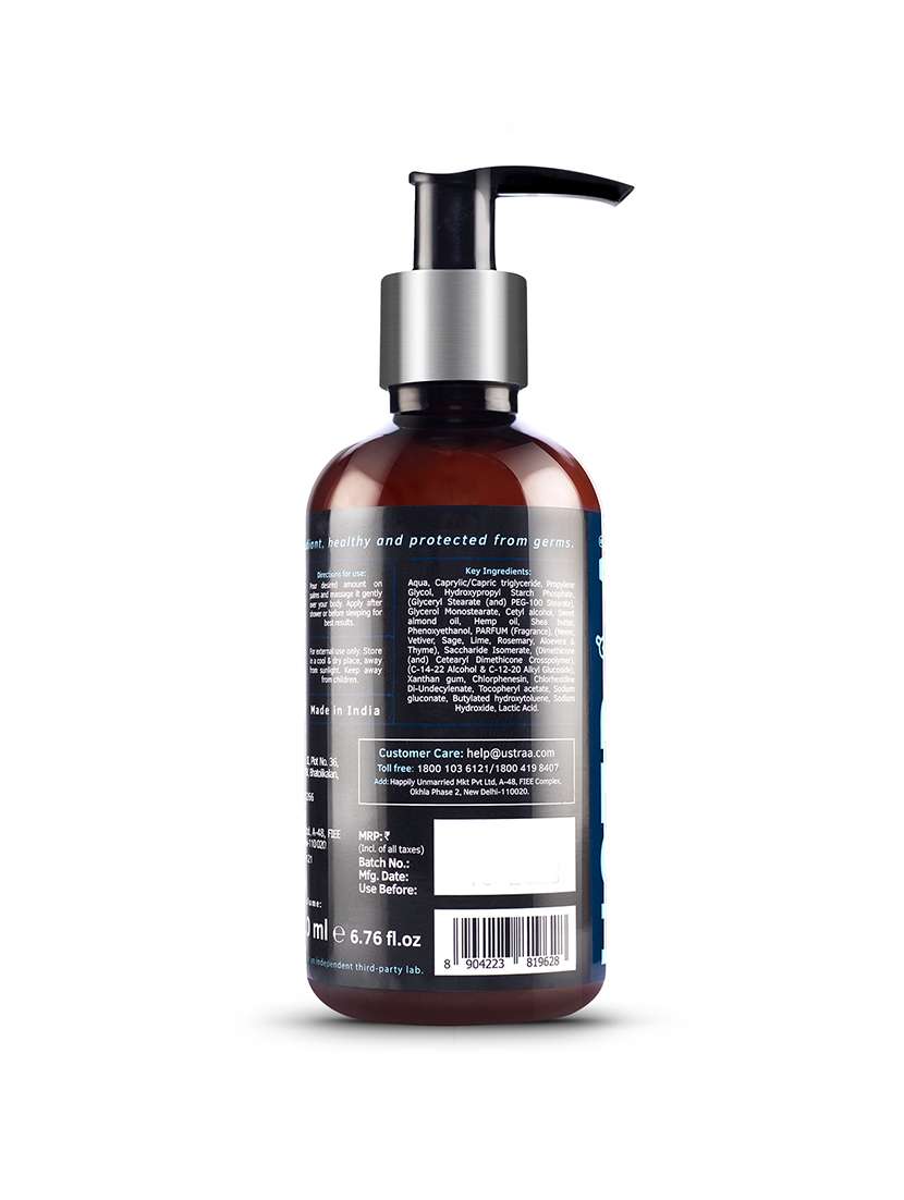 Ustraa Body Lotion Germ Free   200ml& De Tan Face Mask   Dry Skin   125 G