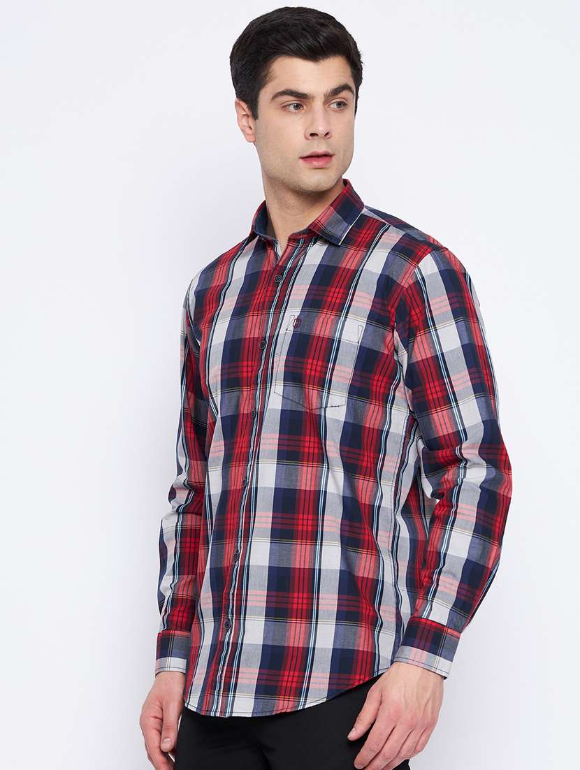red checkered casual shirt - 18316235 -  Standard Image - 1