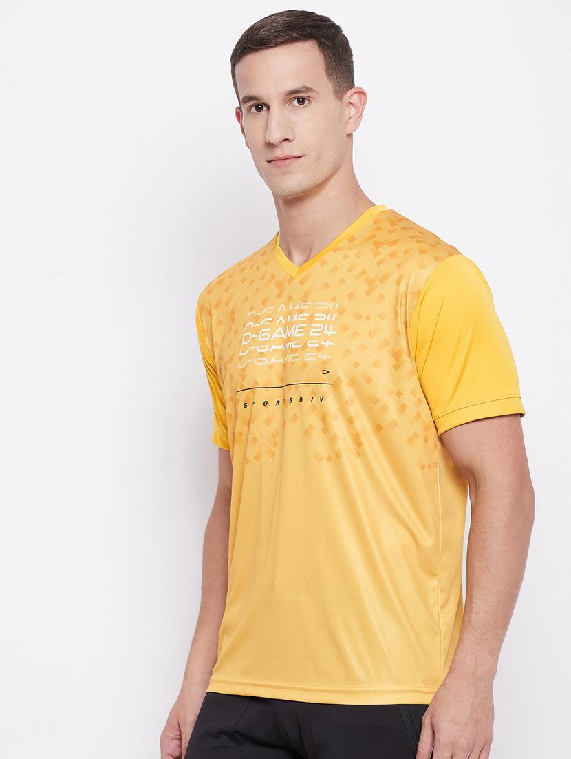 yellow front-printed t-shirt - 18316250 - Standard Image - 1