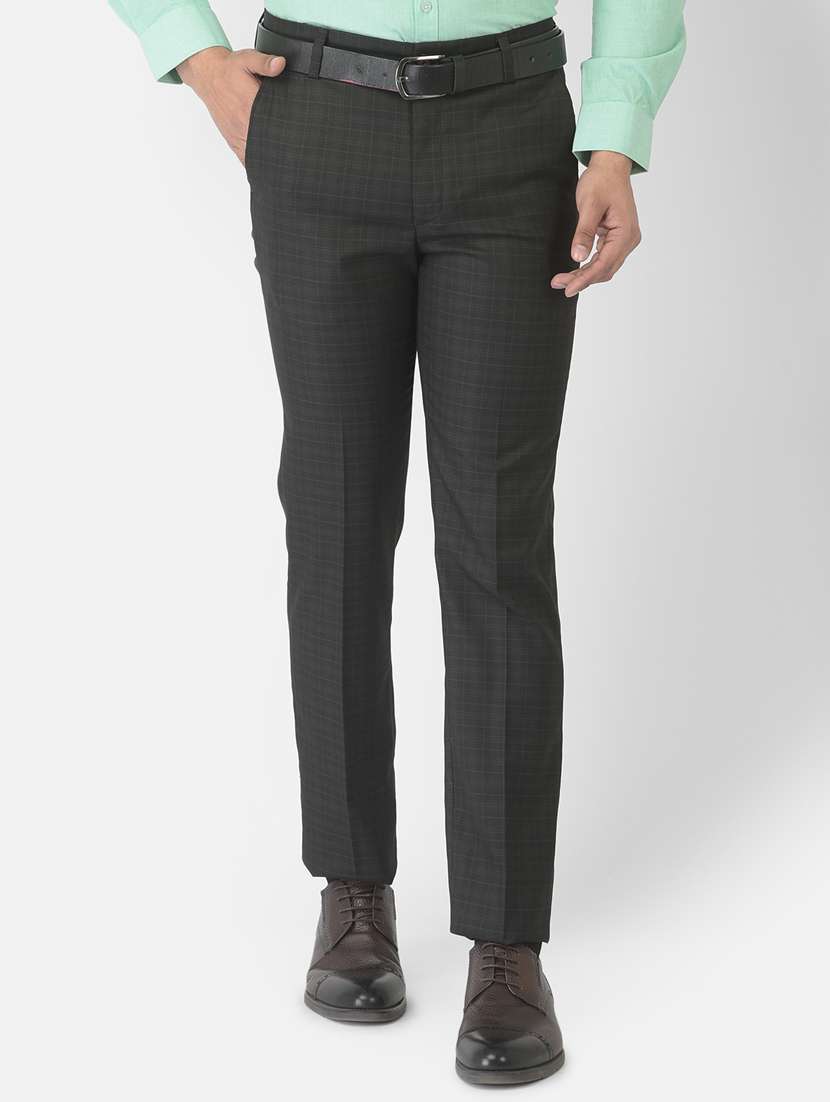 black checkered formal trouser