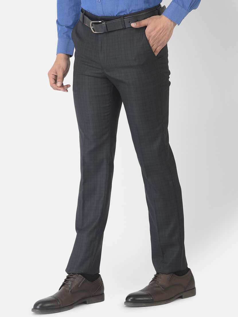 black checkered formal trouser - 18317045 -  Standard Image - 1