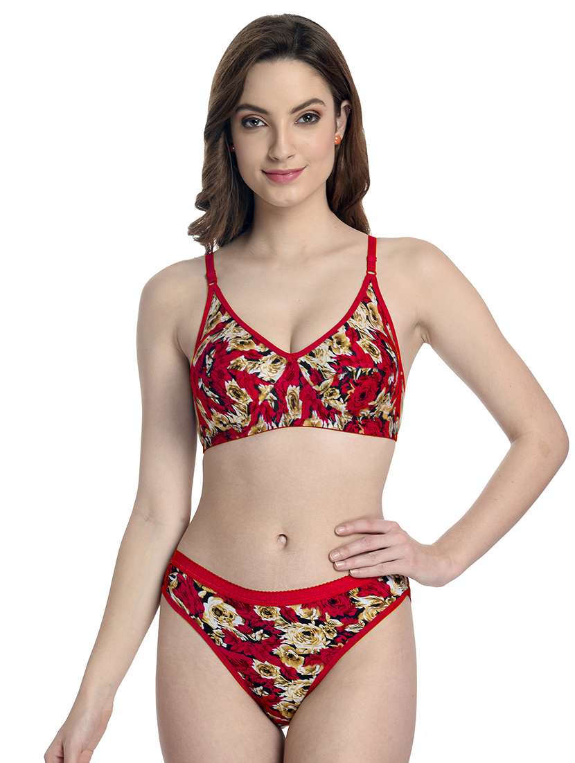 set of 2 floral bras and panty set - 18317476 - Standard Image - 1