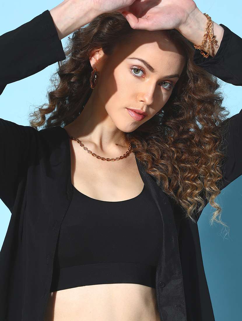 black solid 3 piece co-ord sets - 18317714 -  Standard Image - 4