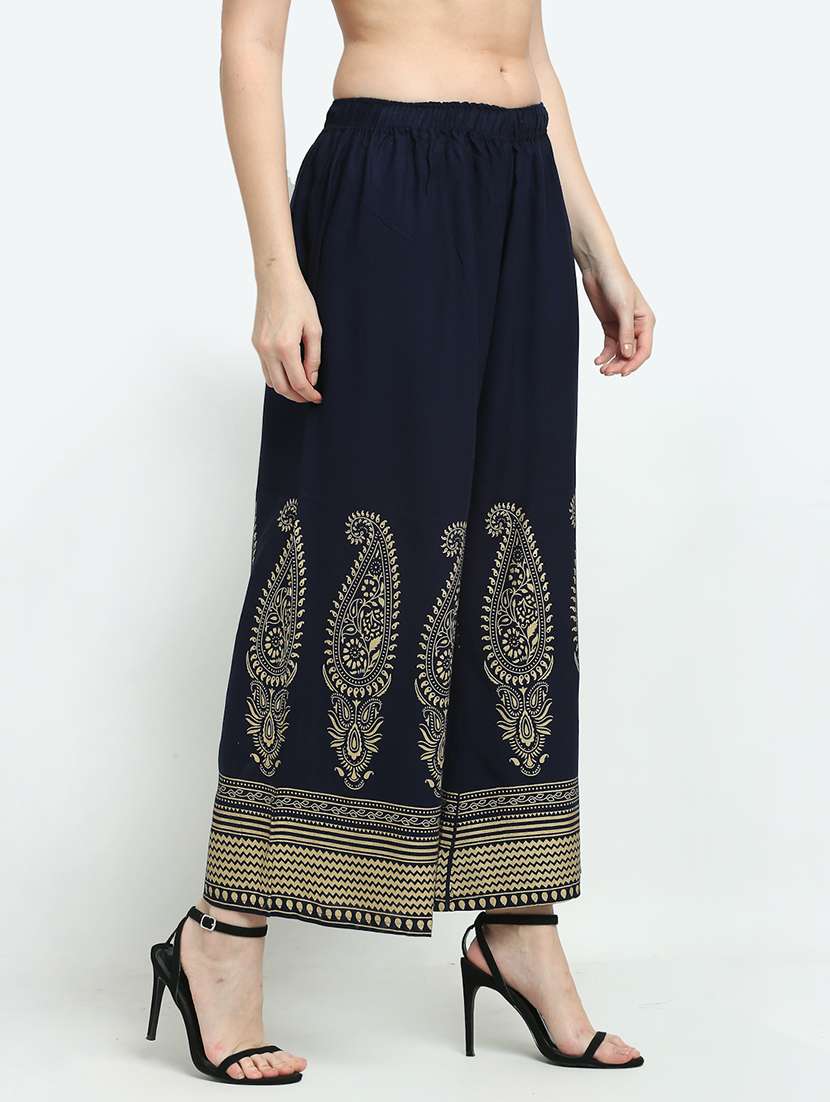 paisley printed flared palazzo - 18318037 -  Standard Image - 1