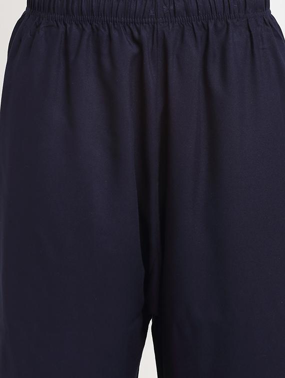 navy blue rayon flared palazzo - 18318052 - Standard Image - 4