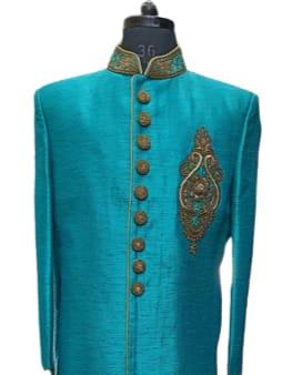 embroidered groom sherwani - 18318753 - Standard Image - 1