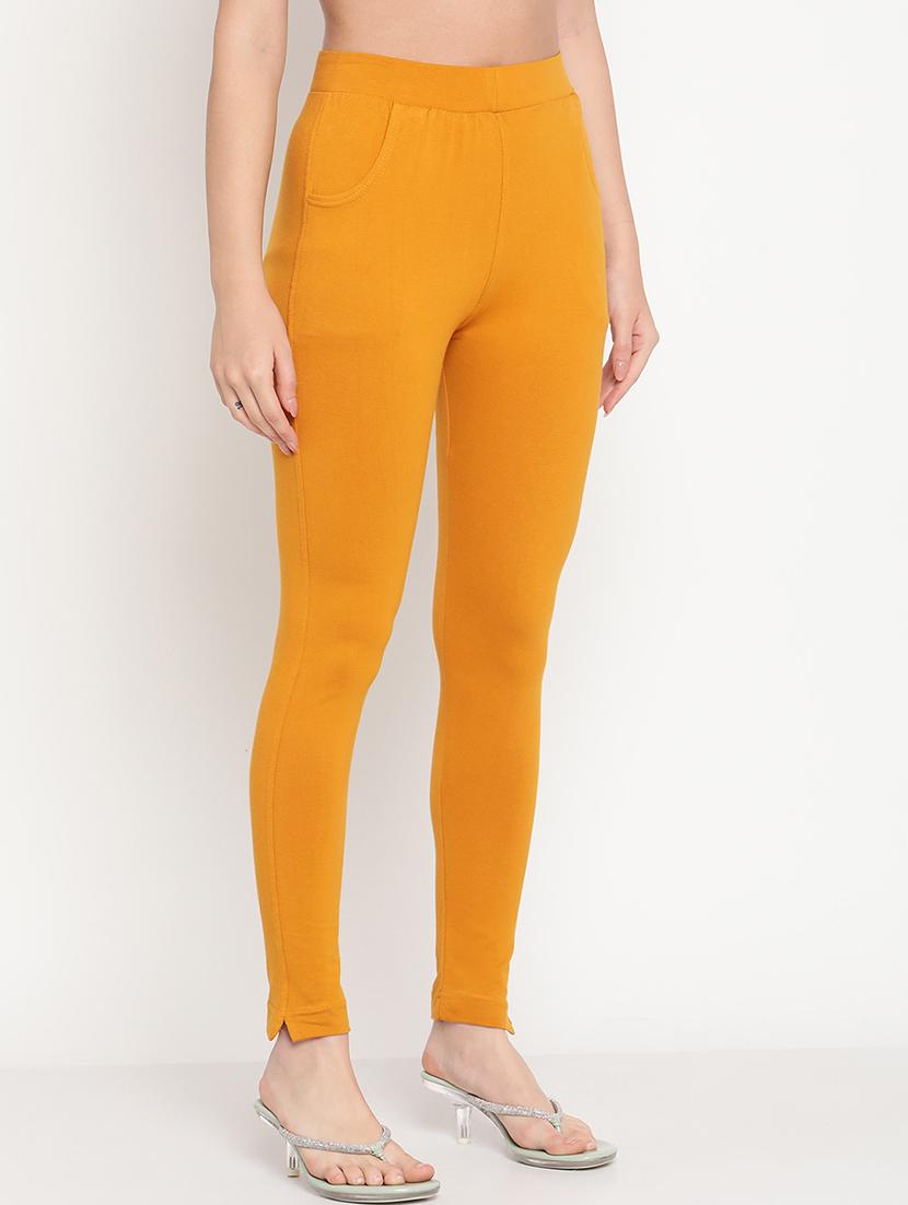 yellow cotton leggings - 18318951 - Standard Image - 1