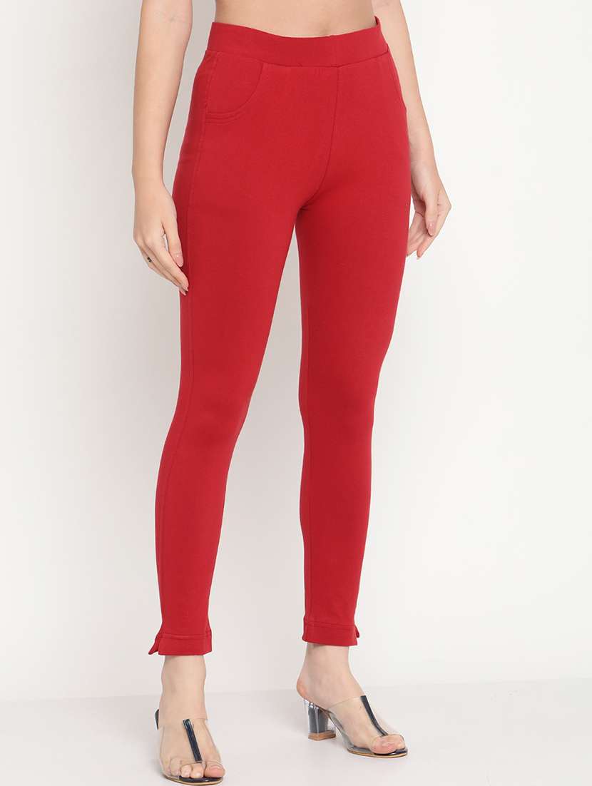 red cotton leggings - 18318954 -  Standard Image - 1