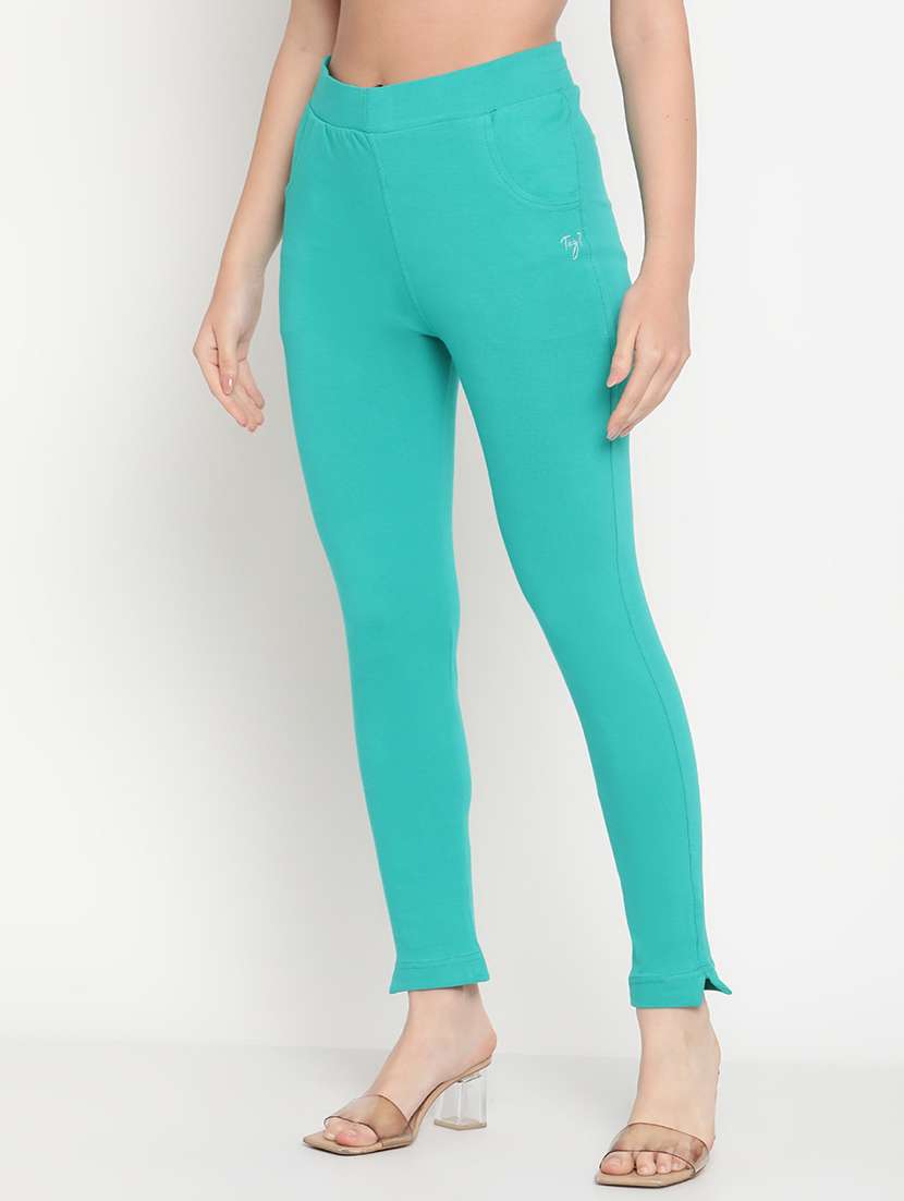 sea green cotton legging - 18318955 -  Standard Image - 1