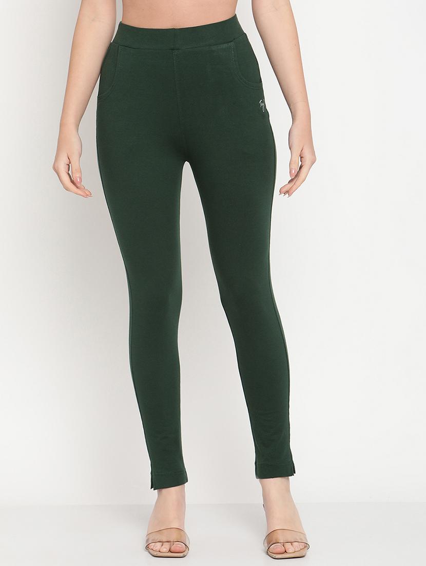 green cotton leggings - 18318957 - Zoom Image - 0