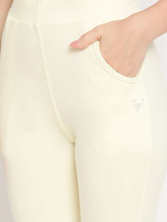 white cotton leggings - 18318961 -  Standard Image - 4