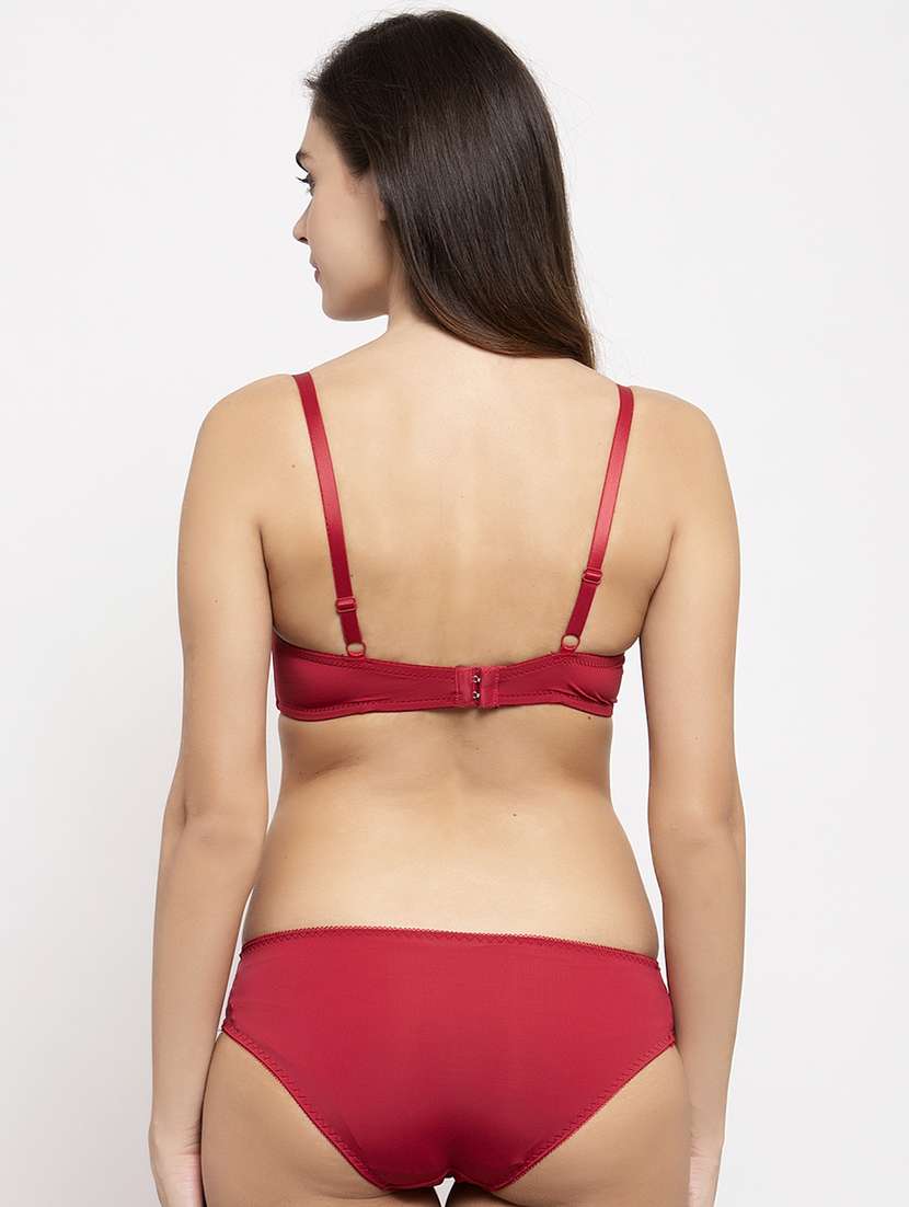 red laced plunge bra - 18319328 -  Standard Image - 1