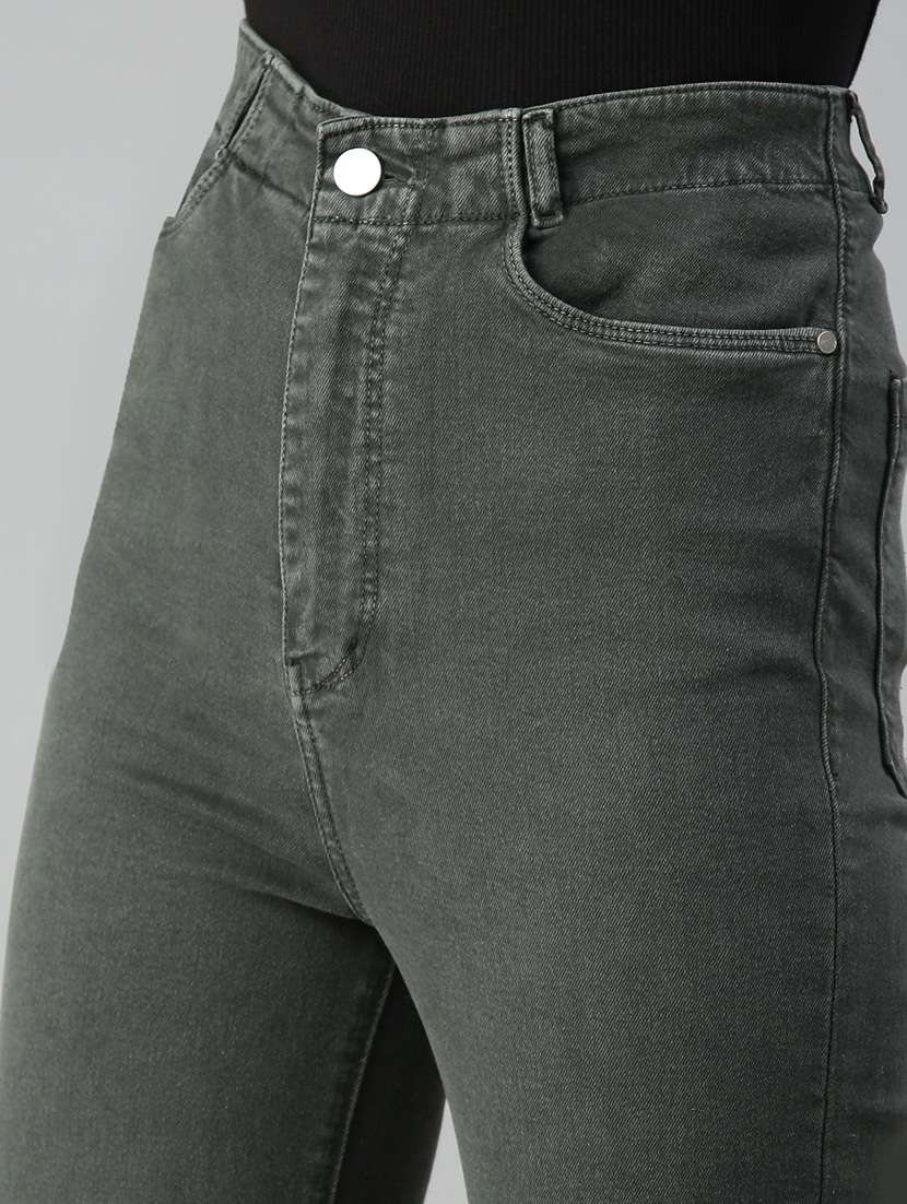 women's plain straight fit jeans - 18319652 -  Standard Image - 4