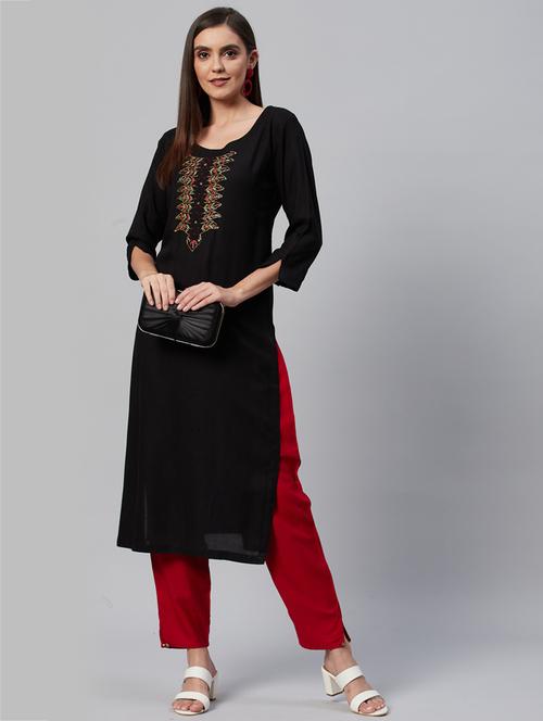 women's straight kurta - 18319754 - Standard Image - 0