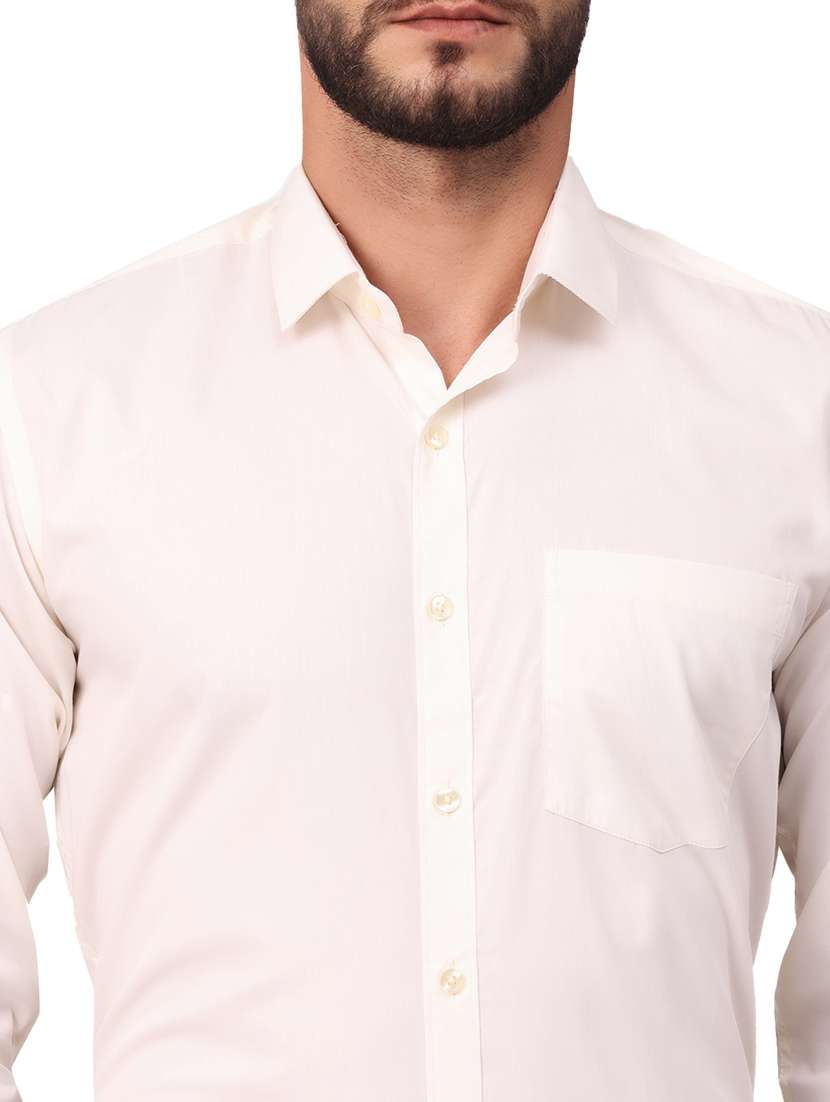 mens solids formal shirt - 18320647 - Standard Image - 4