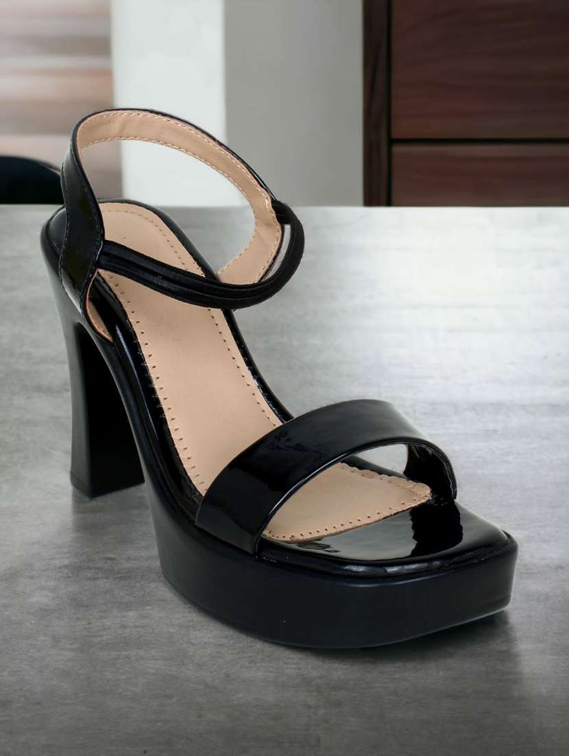 black back strap sandal