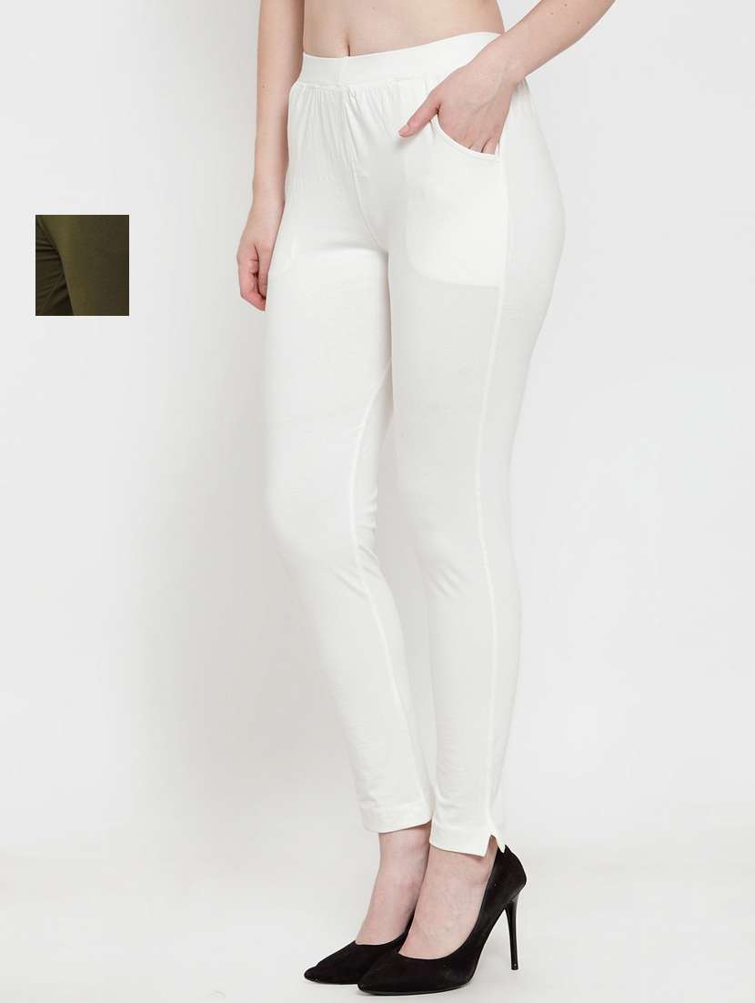 pack of 2 solid leggings  - 18321132 -  Zoom Image - 0