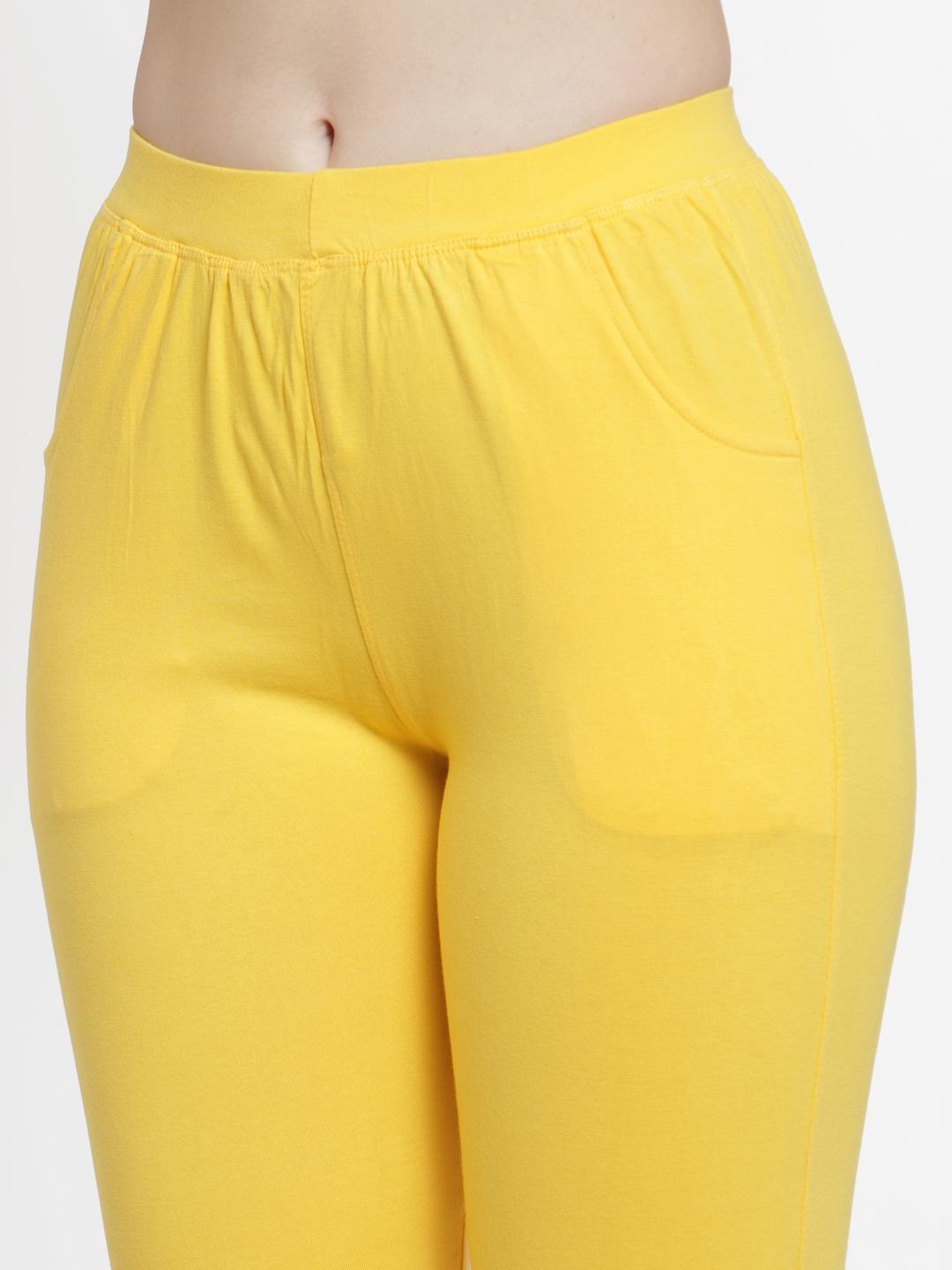 yellow solid legging - 18321142 - Standard Image - 4