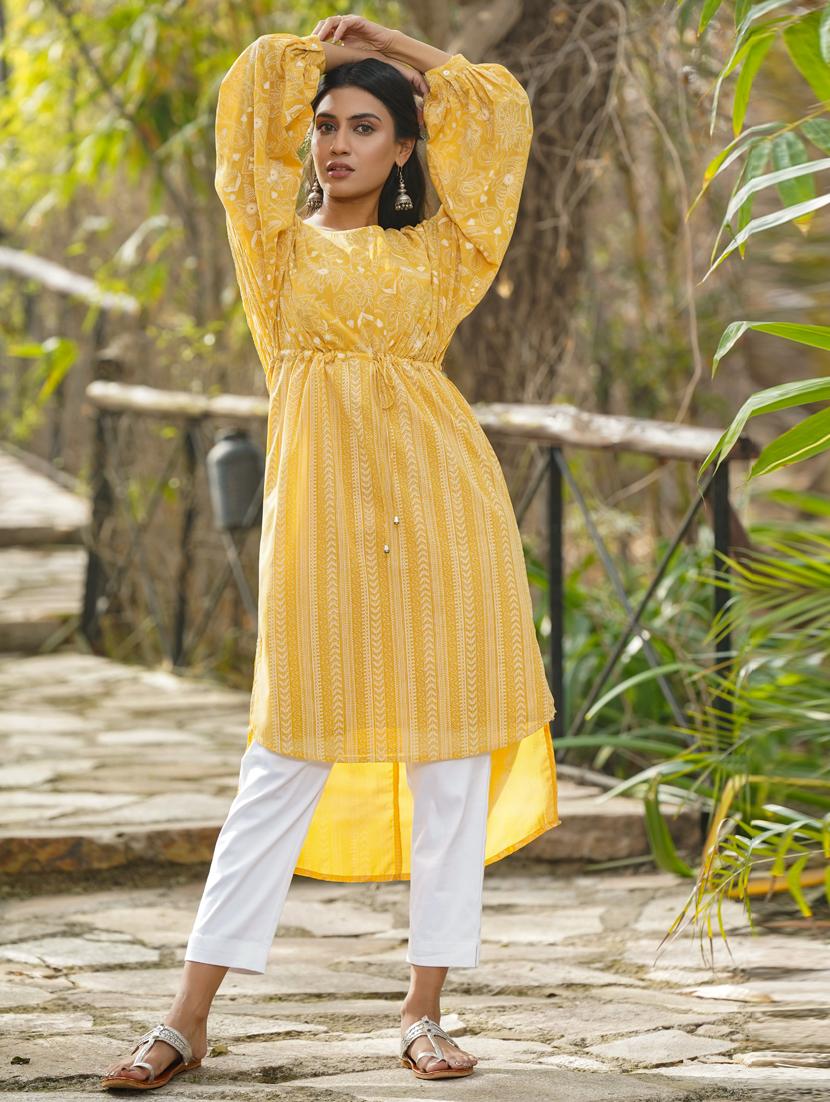 women's high-low kurta - 18321394 - Standard Image - 1