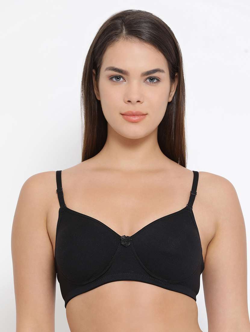 black solid t-shirt bra