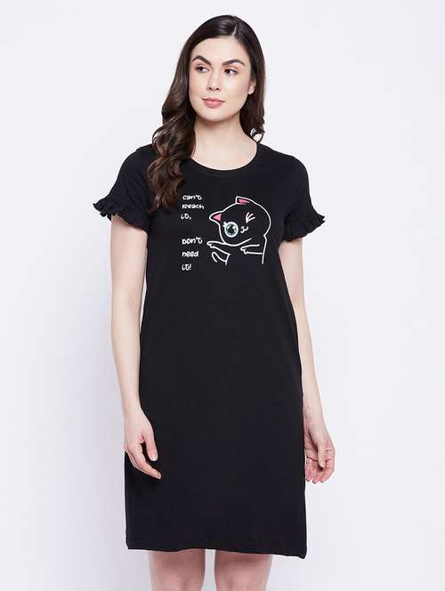 round neck graphic sleepshirt - 18321522 - Standard Image - 0