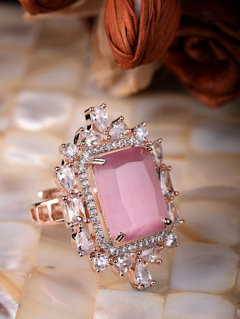 pink brass finger  ring
