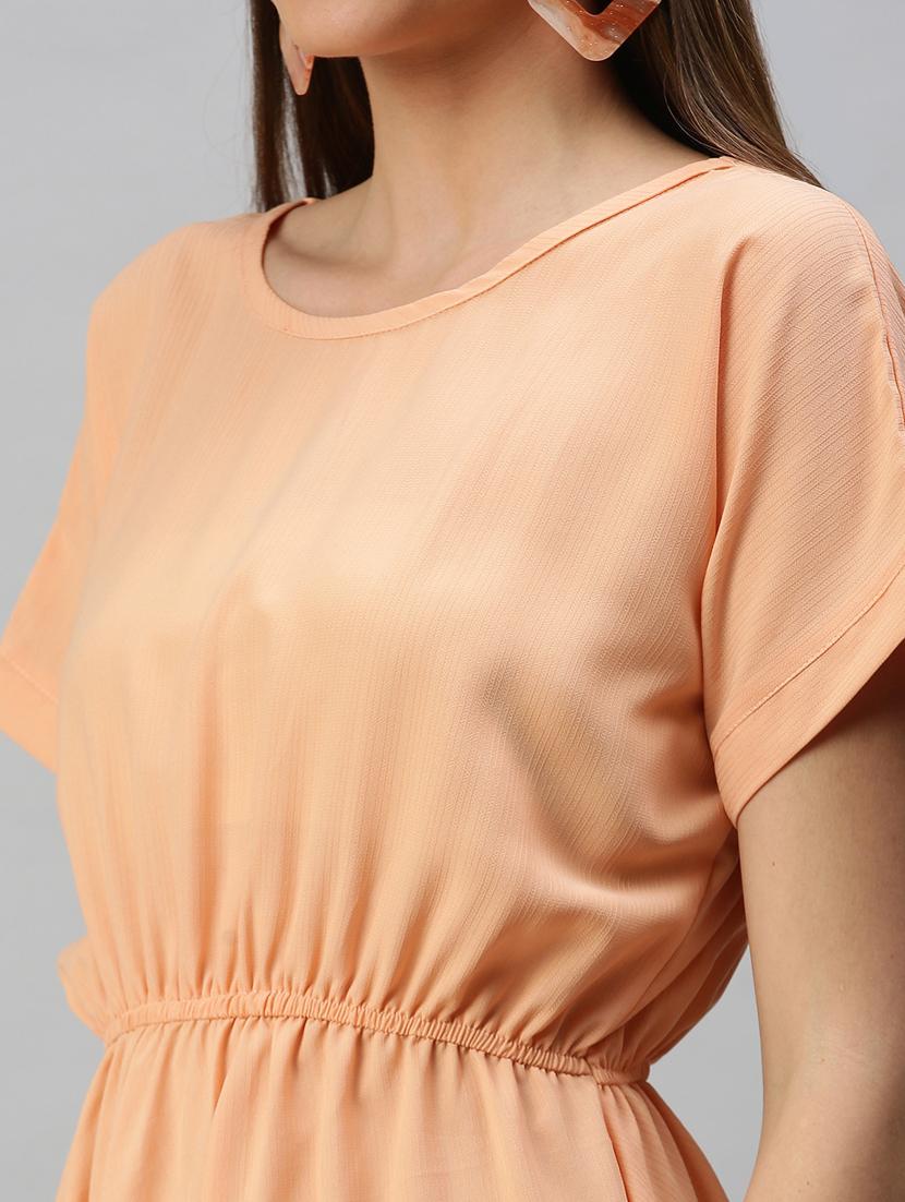 women's asymmetric solid dress - 18321829 - Standard Image - 4