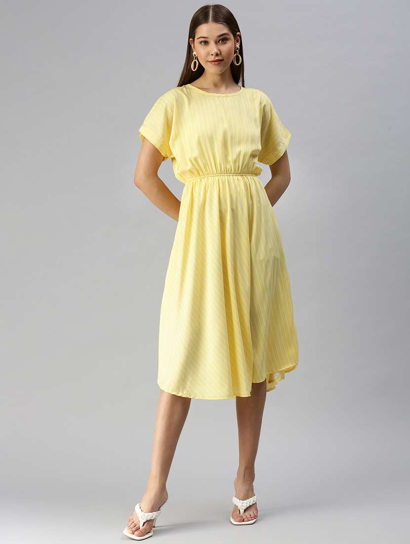 women's fit & flare striped dress - 18321844 -  Standard Image - 1