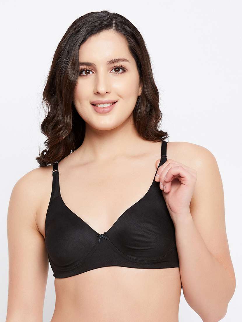 black solid t-shirt bra