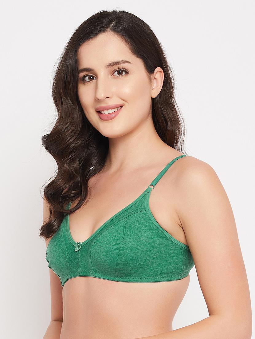green solid regular bra - 18323886 - Standard Image - 1