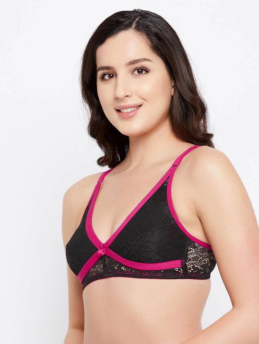 black lace regular bra - 18323893 -  Standard Image - 1