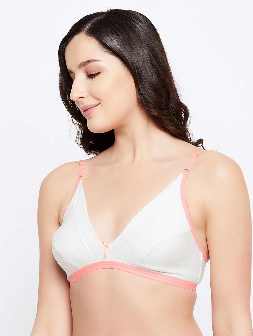 white solid plunge bra - 18323898 -  Standard Image - 1