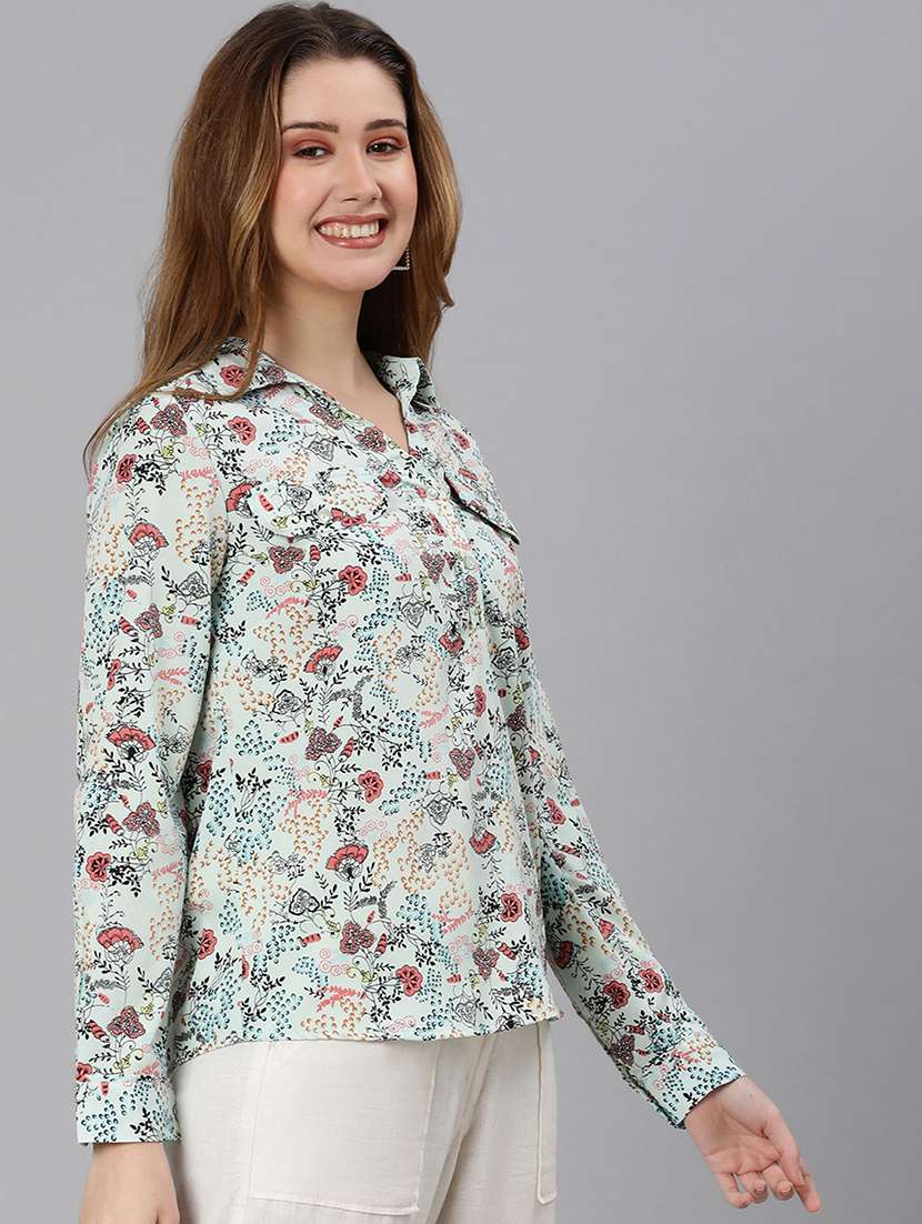 women's straight collared top - 18324574 -  Standard Image - 1