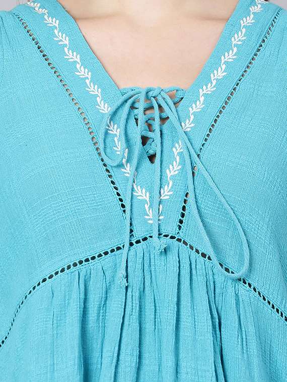 tie up neck solid top  - 18324589 -  Standard Image - 4