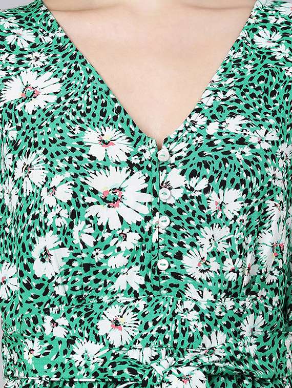 women's peplum v neck top - 18324619 - Standard Image - 4