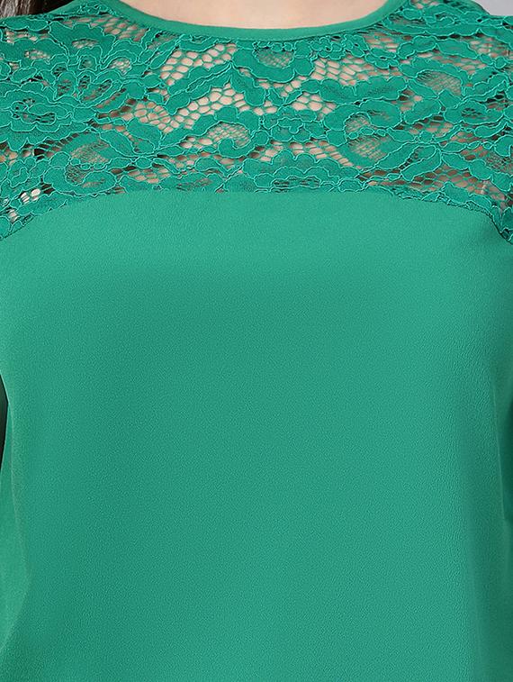 round neck solid top - 18324628 - Standard Image - 4